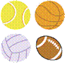 SPORTS BALLS (SUPERSHAPES STICKERS)